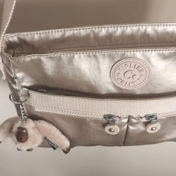 Kipling- New Angie Metallic Glow Crossbody Travel Bag NWOT - Picture 9 of 16